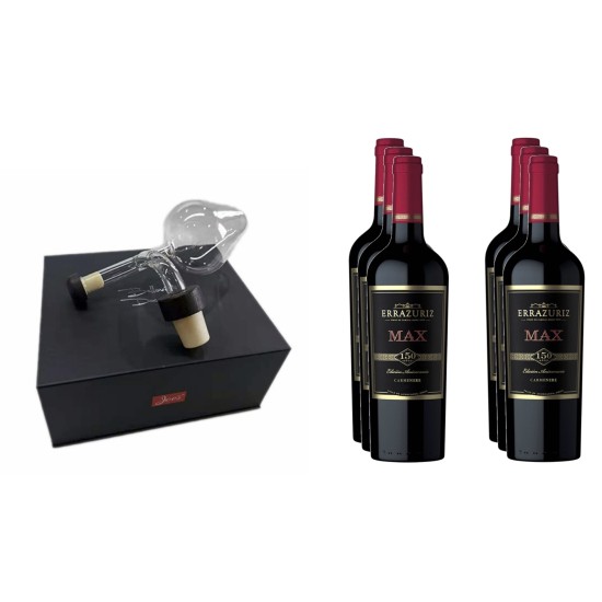 Errazuriz Max Carmenere, Caja 6 Botellas mas Decantador Bellovino