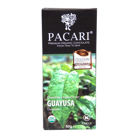 Chocolate GUAYUSA, 60% Cacao, 50gr (Caja de 10 barras)