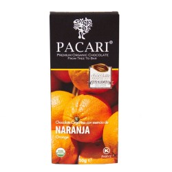 Chocolate Naranja, 60% Cacao, 50 gr (Caja de 10 barras)